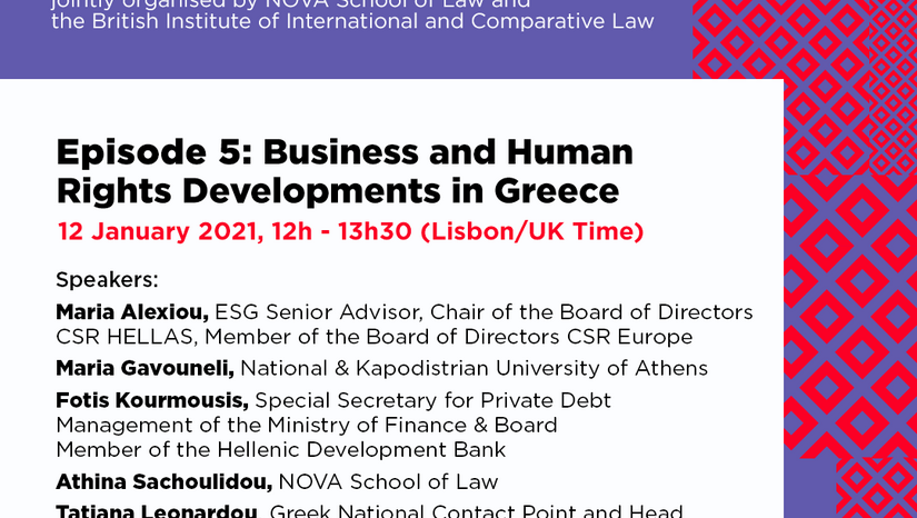 Webinar: Business and Human Rights Developments in Southern Europe (12/01)